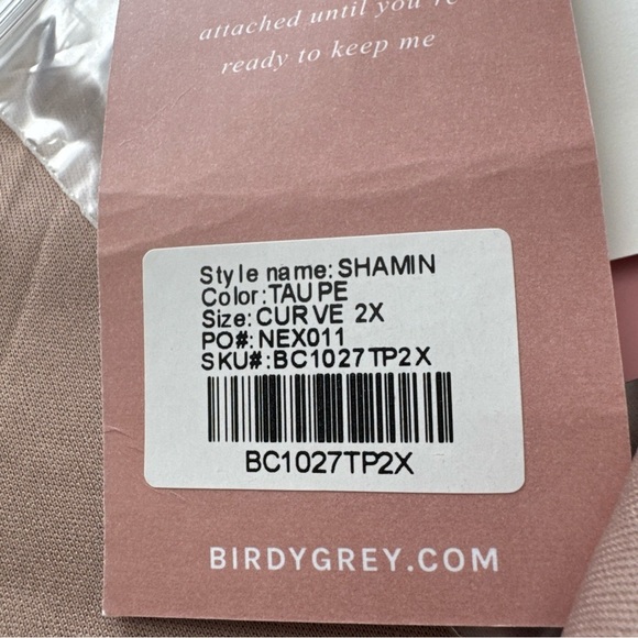 Birdy Grey Shamin Dress Crepe Taupe Curve 2X NEW NWT BRIDESMAID WEDDING - Picture 8 of 11